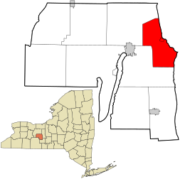 Location in Yates County and the state of New York.