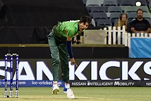 Panna bowling for Bangladesh during the 2020 ICC Women's T20 World Cup