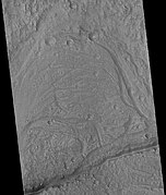 Stream meander and cutoff, as seen by HiRISE under HiWish program.