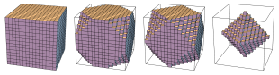 Cube, truncated cube, octahedron, and octahedron