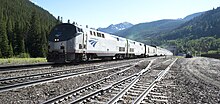 Amtrak Train leaving Moffat Tunnel East Portal