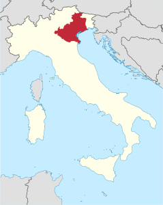 Karte der Kirchenprovinz Kirchenprovinz Venedig