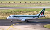 Alette d'estremità su un Embraer 170LR dell'italiana Alitalia.