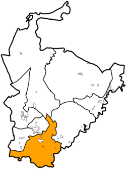 Tuinicú (red) in Abel Santamaria (orange) in Encrucijada