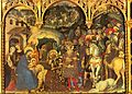Anbetung der Könige; Tafelbild (Strozzi-Altar) von Gentile da Fabriano (um 1423)