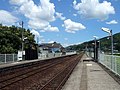 A view of the station platform and tracks.