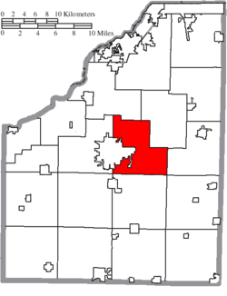 Location of Center Township in Wood County