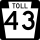 Pennsylvania Route 43 Toll marker