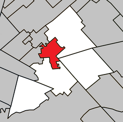 Location within La Rivière-du-Nord RCM