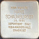 Stolperstein für Hans Schaumburger