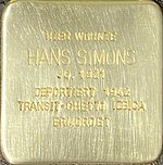 Stolperstein für Hans Simons