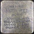 Stolperstein für Martin Heidt (Glasstraße 74)