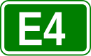 Zeichen der Europastraße 4
