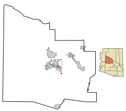 Location in Yavapai County and the state of Arizona