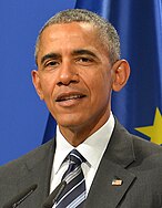 Photographic portrait of Barack Obama