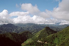 Uitzicht over een deel van de Cordillera Central