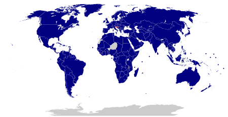 Countries which Croatia has diplomatic relations with