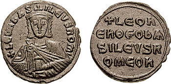 Münze (Follis) Leos VI.