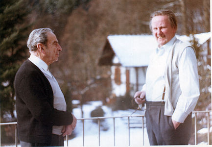 Francis Weiss (links), zusammen mit dem Branchenkollegen Richard Franke (1973)