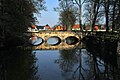 Nordwestliche Brücke über den Wassergraben, die zu den Viehweiden führte