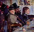 Manet: Au Café, 1878 (André als weibliche Figur mit Hut)