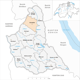 Karte von Bonstetten ZH