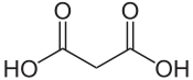 Structuurformule van malonzuur