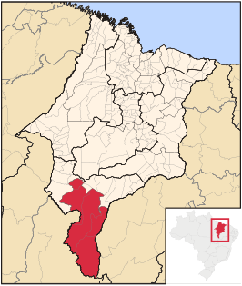 Ligging van de Braziliaanse microregio Gerais de Balsas in Maranhão