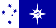 Proposed flag designed by Edward Cattoni in 1980, and approved at a meeting of the North Queensland State Party on 16 October 1994.[16][17]