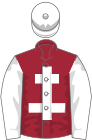 Maroon, white cross of lorraine, sleeves and cap