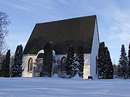 De middeleeuwse kerk van Pyhtää