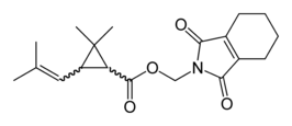 Structuurformule van tetramethrine