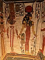 Nefertari being led by hand by Isis, entrance hall