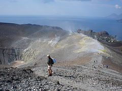 Veduta dal bordo del cratere