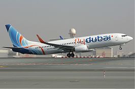 Een Boeing 737-800 van Flydubai