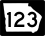 State Route 123 marker