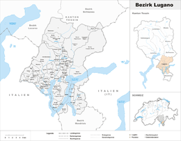 Distretto di Lugano – Mappa