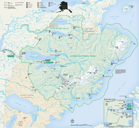 Karte des Katmai-Nationalparks