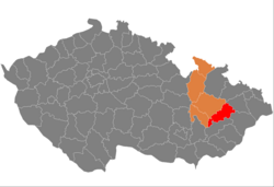 Lage des Okres Přerov