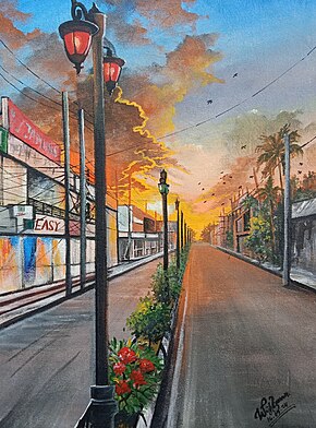 NS Road, Kushtia (painting).jpg