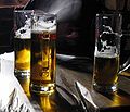 Plzeň birası orijinal duble bardaklarda