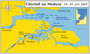 Verlauf des Überfalls im Medway