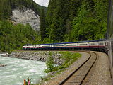 52. KW Der kanadische Rocky Mountaineer auf der Strecke von Banff, Alberta nach Vancouver, British Columbia.