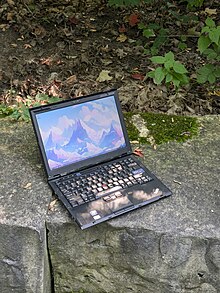 A Lenovo ThinkPad X301 running Windows 7.