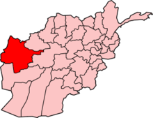 Herat Vilayeti'nin Afganistan'daki konumu