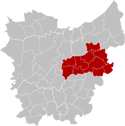 Location of the arrondissement in East Flanders