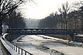 Fachwerkträger einer Straßenbrücke über die Weißeritz