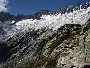 Dammagletscher vom Hüttenweg zur Dammahütte