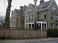 View of a residential street in the Highland Park neighborhood.