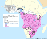 Map of the Benue–Congo languages